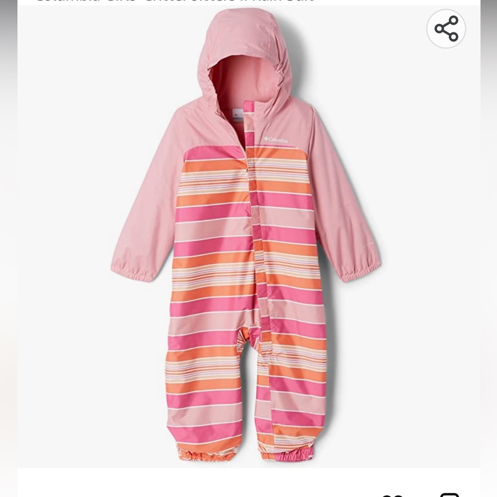 Columbia Girls' Critter Jitters Ii Rain Suit kids toddler baby girls NWT